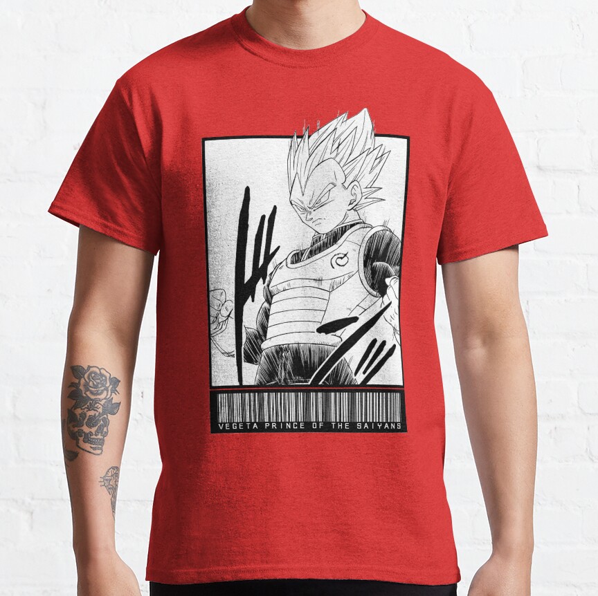 Vegeta Prince Of The Saiyans Code T-shirt - Image 6