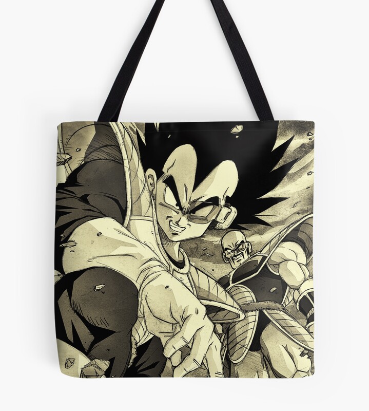 Vegeta Nappa Black And White Edition Tote Bag