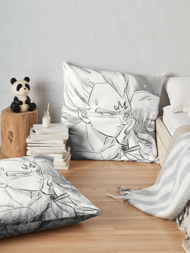 Majin Vegeta X Bulma Throw Pillow - Image 2