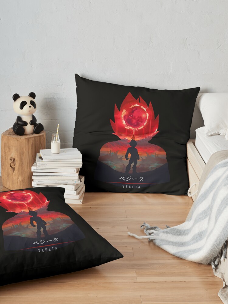 Vegeta Bloody Illusion Throw Pillow - Image 2