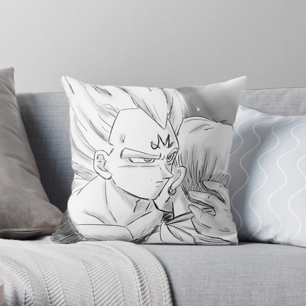 Majin Vegeta X Bulma Throw Pillow