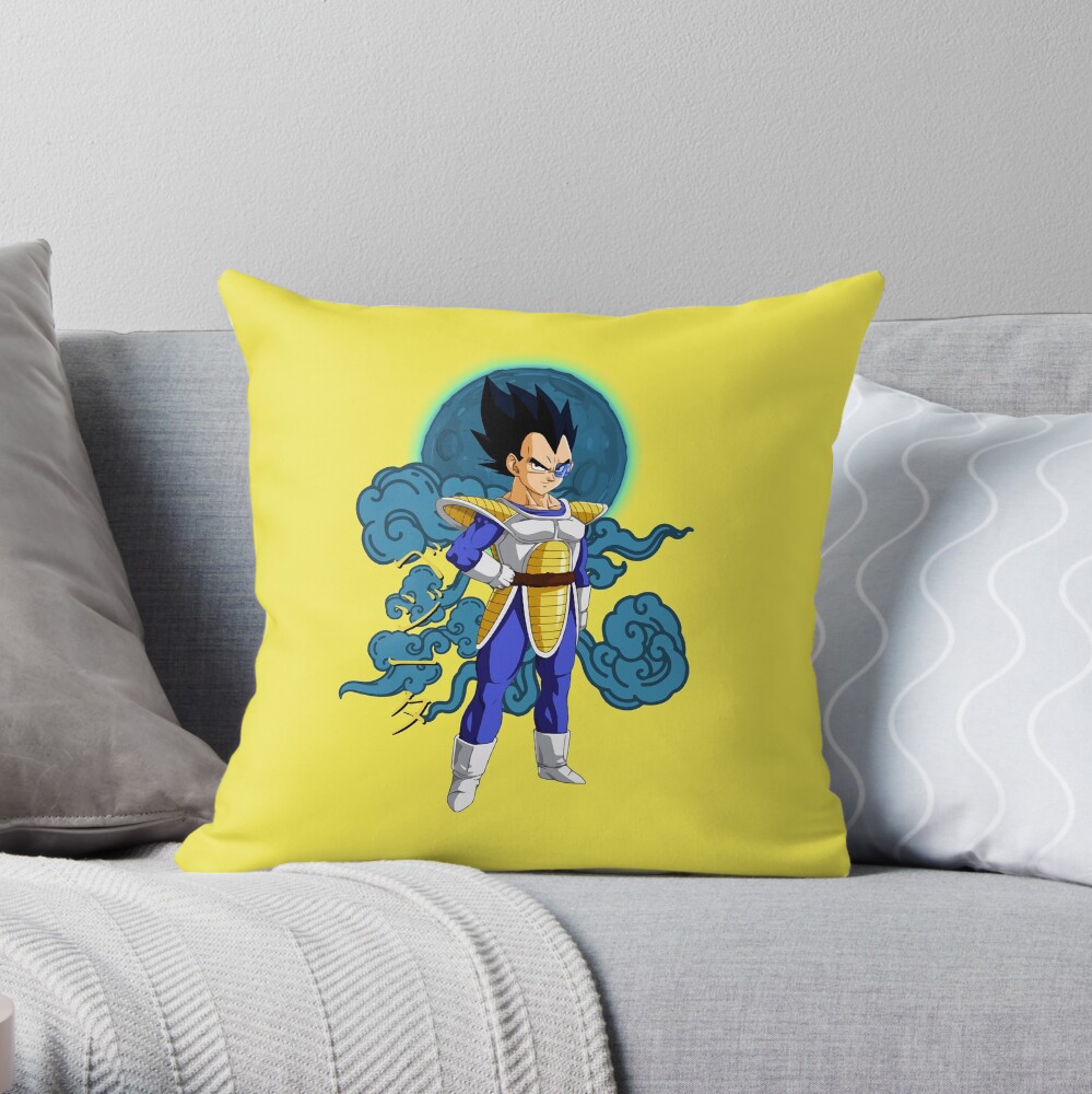 Vegeta Old Times Dragon Ball Throw Pillow