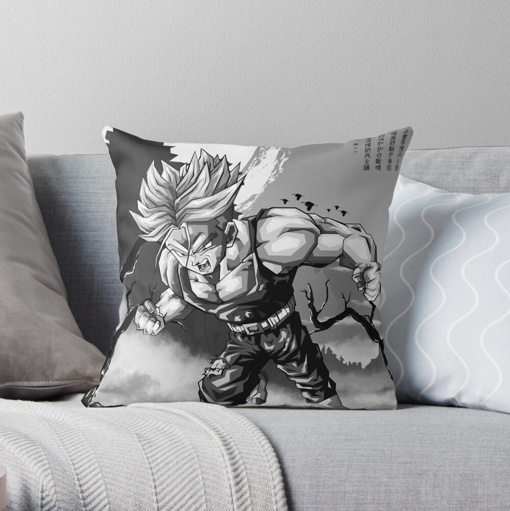 Trunks Dragonball Throw Pillow