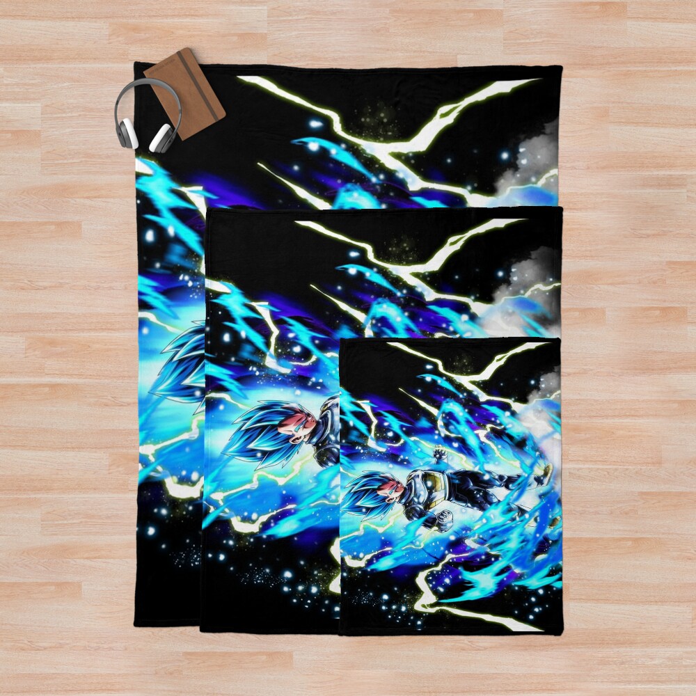 Vegeta Super Saiyan Blue Throw Blanket - Image 3