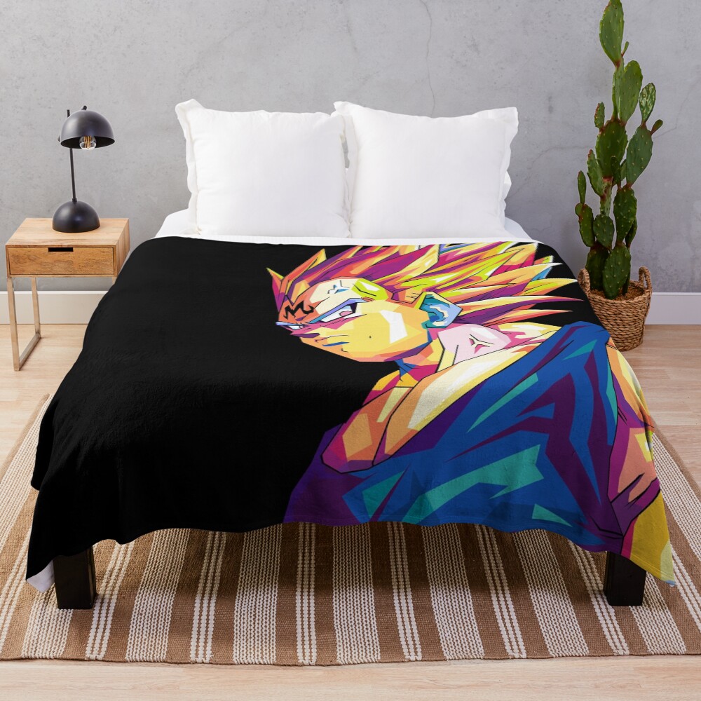 Vegeta Dragon Ball Throw Blanket