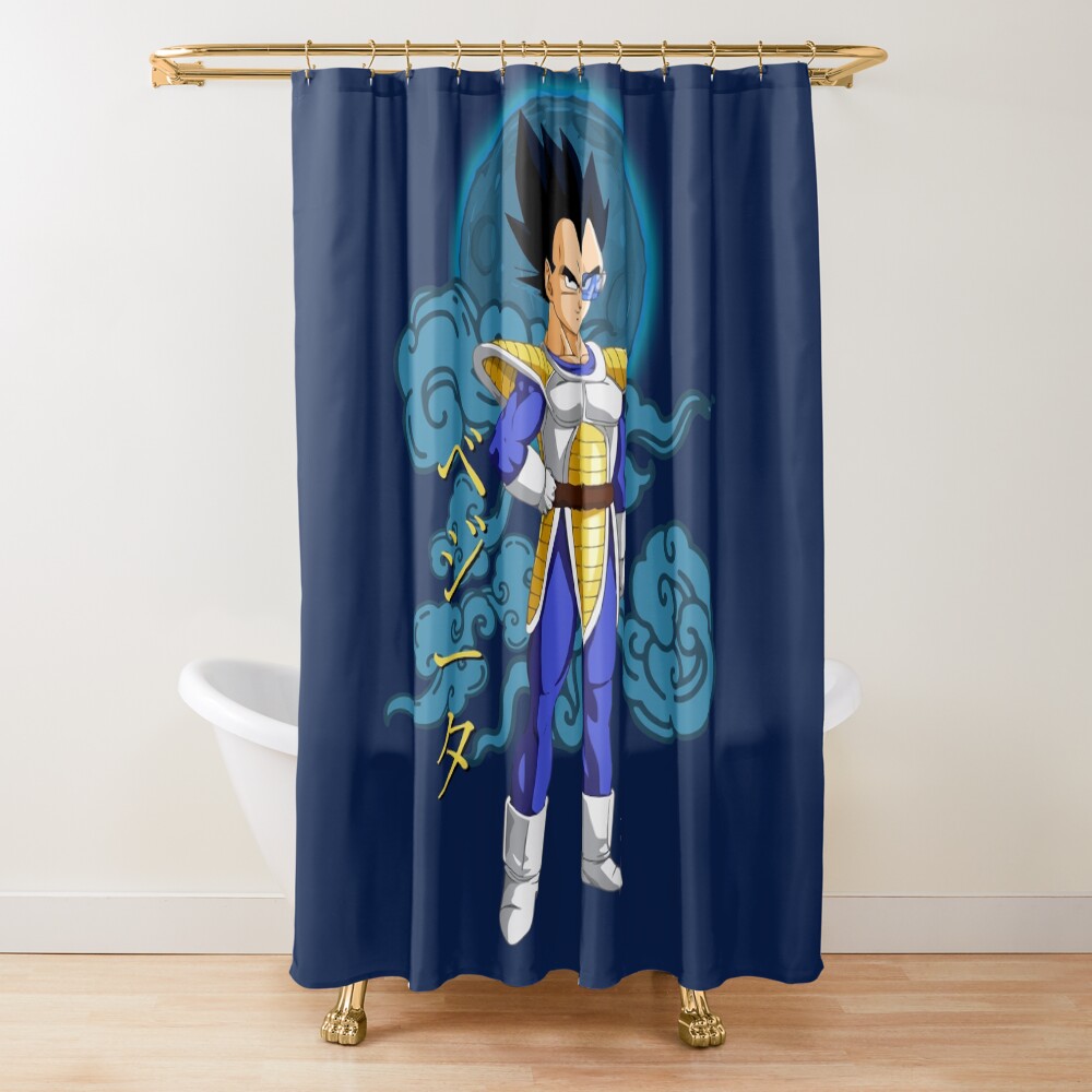 Vegeta Old Times Dragon Ball Shower Curtain